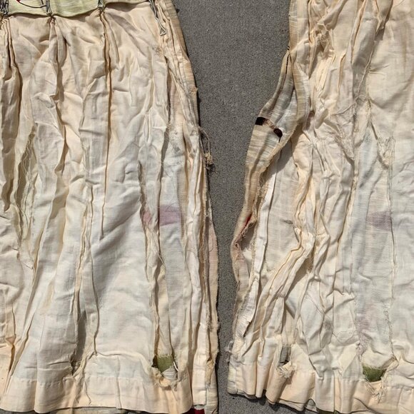 1950s Atomic Barkcloth Curtains, set of 2 - Atomic Mobiles - Cream - Picture 2 of 3